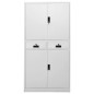 vidaXL Armario de oficina de acero gris claro 90x40x180 cm
