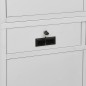 vidaXL Armario de oficina de acero gris claro 90x40x180 cm