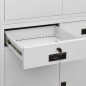 vidaXL Armario de oficina de acero gris claro 90x40x180 cm
