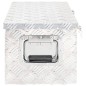 vidaXL Caja de almacenaje de aluminio plateado 70x31x27 cm vidaXL Caja de almacenaje de aluminio plateado 70x31x27 cm