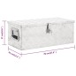vidaXL Caja de almacenaje de aluminio plateado 70x31x27 cm vidaXL Caja de almacenaje de aluminio plateado 70x31x27 cm