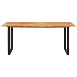 vidaXL Mesa de comedor de madera maciza de acacia 180x90x76 cm