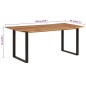 vidaXL Mesa de comedor de madera maciza de acacia 180x90x76 cm vidaXL Mesa de comedor de madera maciza de acacia 180x90x76 cm