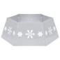 vidaXL Falda del árbol de Navidad plateada y blanca Ø68x25 cm vidaXL Falda del árbol de Navidad plateada y blanca Ø68x25 cm