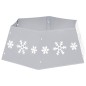 vidaXL Falda del árbol de Navidad plateada y blanca Ø68x25 cm vidaXL Falda del árbol de Navidad plateada y blanca Ø68x25 cm
