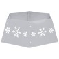 vidaXL Falda del árbol de Navidad plateada y blanca Ø68x25 cm vidaXL Falda del árbol de Navidad plateada y blanca Ø68x25 cm