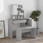 vidaXL Tocador con espejo color gris hormigón 86,5x35x136 cm vidaXL Tocador con espejo color gris hormigón 86,5x35x136 cm