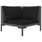 vidaXL Set sofás de jardín 8 pzas cojines ratán sintético gris oscuro vidaXL Set sofás de jardín 8 pzas cojines ratán sintético gris oscuro