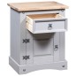 vidaXL Mesita de noche Corona Range pino mexicano gris 53x39x66 cm vidaXL Mesita de noche Corona Range pino mexicano gris 53x39x66 cm