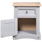 vidaXL Mesita de noche Corona Range pino mexicano gris 53x39x66 cm vidaXL Mesita de noche Corona Range pino mexicano gris 53x39x66 cm