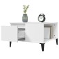vidaXL Mesa de centro madera contrachapada blanco 55x55x36,5 cm vidaXL Mesa de centro madera contrachapada blanco 55x55x36,5 cm