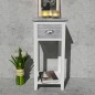 vidaXL Mesita de noche con 1 cajón gris y blanca vidaXL Mesita de noche con 1 cajón gris y blanca
