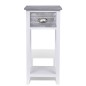 vidaXL Mesita de noche con 1 cajón gris y blanca vidaXL Mesita de noche con 1 cajón gris y blanca