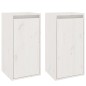 vidaXL Armario de pared 2 uds madera maciza de pino blanco 30x30x60 cm vidaXL Armario de pared 2 uds madera maciza de pino blanco 30x30x60 cm