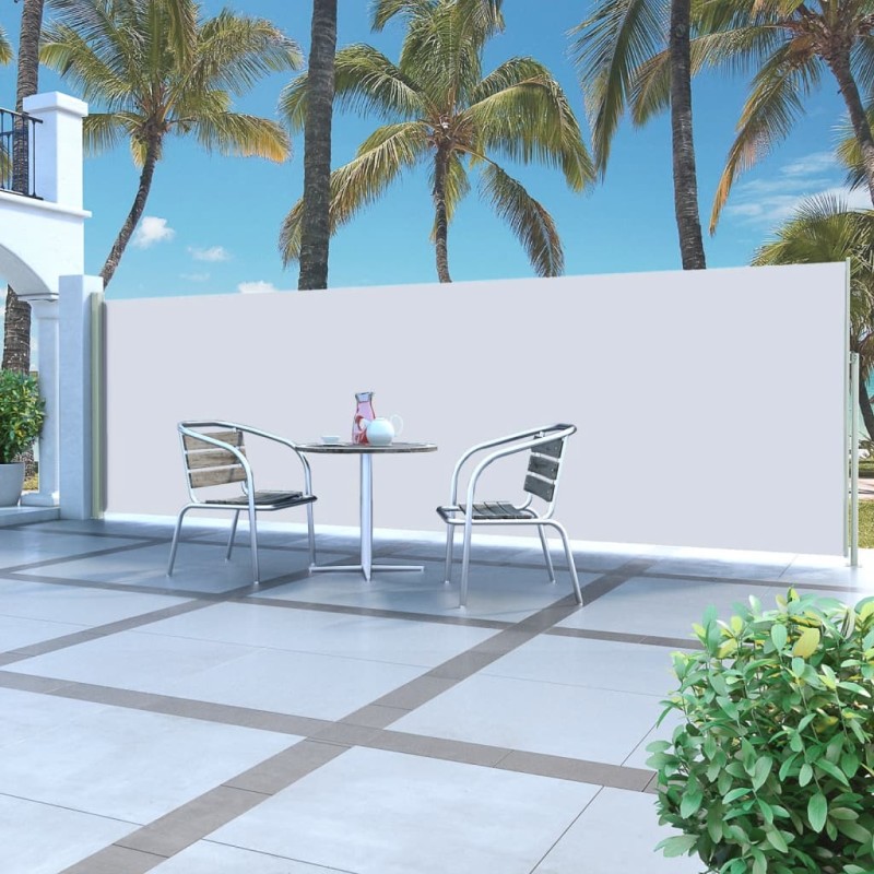 vidaXL Toldo lateral retráctil 160x500 cm crema vidaXL Toldo lateral retráctil 160x500 cm crema