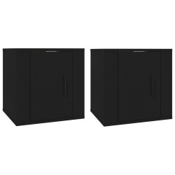 vidaXL Muebles para TV de pared 2 uds negro 40x34,5x40 cm