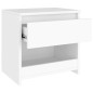 vidaXL Mesita de noche de madera contrachapada blanco 40x30x39 cm vidaXL Mesita de noche de madera contrachapada blanco 40x30x39 cm