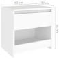 vidaXL Mesita de noche de madera contrachapada blanco 40x30x39 cm vidaXL Mesita de noche de madera contrachapada blanco 40x30x39 cm