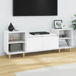 vidaXL Mueble para TV madera contrachapada blanco 160x35x55 cm