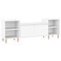 vidaXL Mueble para TV madera contrachapada blanco 160x35x55 cm vidaXL Mueble para TV madera contrachapada blanco 160x35x55 cm