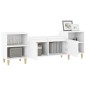 vidaXL Mueble para TV madera contrachapada blanco 160x35x55 cm vidaXL Mueble para TV madera contrachapada blanco 160x35x55 cm
