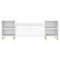 vidaXL Mueble para TV madera contrachapada blanco 160x35x55 cm vidaXL Mueble para TV madera contrachapada blanco 160x35x55 cm