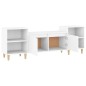 vidaXL Mueble para TV madera contrachapada blanco 160x35x55 cm vidaXL Mueble para TV madera contrachapada blanco 160x35x55 cm