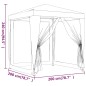 vidaXL Carpa para celebraciones con 4 paredes de malla blanco 2x2 m vidaXL Carpa para celebraciones con 4 paredes de malla blanco 2x2 m