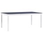 vidaXL Mesa de comedor de madera de pino blanco y gris 180x90x73 cm vidaXL Mesa de comedor de madera de pino blanco y gris 180x90x73 cm
