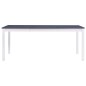 vidaXL Mesa de comedor de madera de pino blanco y gris 180x90x73 cm vidaXL Mesa de comedor de madera de pino blanco y gris 180x90x73 cm