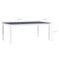 vidaXL Mesa de comedor de madera de pino blanco y gris 180x90x73 cm vidaXL Mesa de comedor de madera de pino blanco y gris 180x90x73 cm