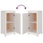 vidaXL Aparador de madera maciza de pino blanco 40x35x80 cm
