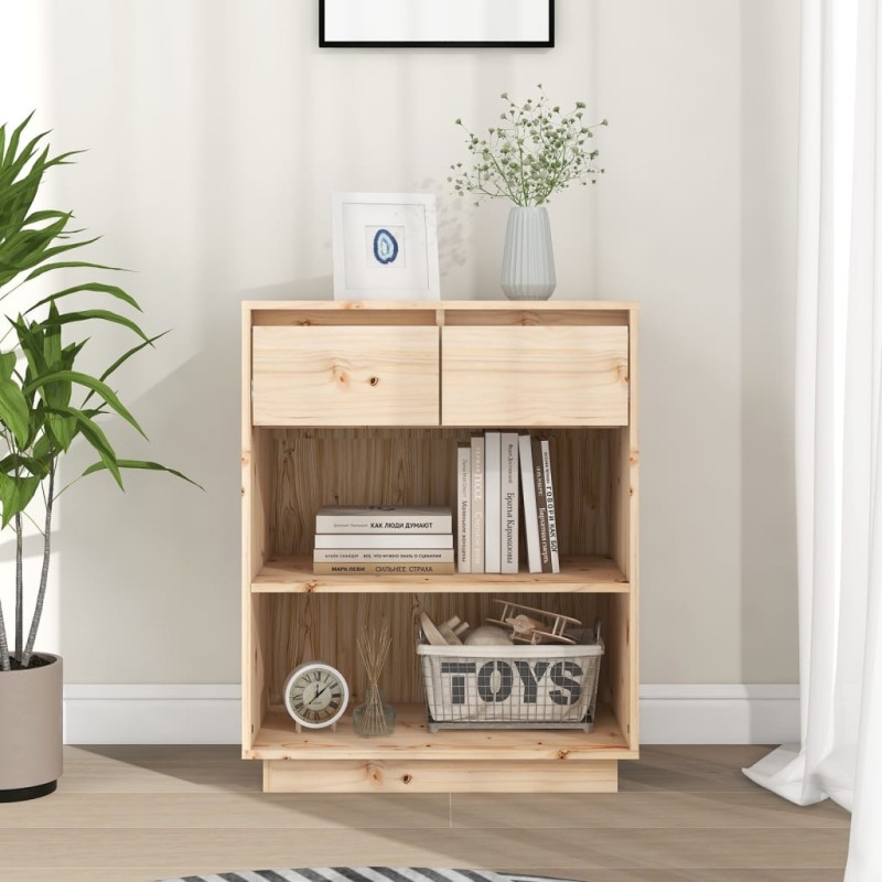 vidaXL Mesa consola de madera maciza de pino 60x34x75 cm vidaXL Mesa consola de madera maciza de pino 60x34x75 cm