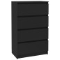 vidaXL Aparador de madera contrachapada negro 60x35x98,5 cm vidaXL Aparador de madera contrachapada negro 60x35x98,5 cm