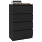 vidaXL Aparador de madera contrachapada negro 60x35x98,5 cm vidaXL Aparador de madera contrachapada negro 60x35x98,5 cm