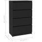 vidaXL Aparador de madera contrachapada negro 60x35x98,5 cm vidaXL Aparador de madera contrachapada negro 60x35x98,5 cm