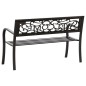 vidaXL Banco de jardín 125 cm acero negro vidaXL Banco de jardín 125 cm acero negro