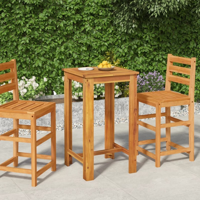 vidaXL Mesa alta de jardín madera maciza de acacia 60x60x105 cm vidaXL Mesa alta de jardín madera maciza de acacia 60x60x105 cm