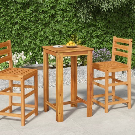 vidaXL Mesa alta de jardín madera maciza de acacia 60x60x105 cm 