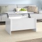 vidaXL Mesa centro madera contrachapada blanco brillo 80x55,5x41,5 cm vidaXL Mesa centro madera contrachapada blanco brillo 80x55,5x41,5 cm
