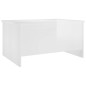 vidaXL Mesa centro madera contrachapada blanco brillo 80x55,5x41,5 cm vidaXL Mesa centro madera contrachapada blanco brillo 80x55,5x41,5 cm