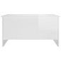 vidaXL Mesa centro madera contrachapada blanco brillo 80x55,5x41,5 cm vidaXL Mesa centro madera contrachapada blanco brillo 80x55,5x41,5 cm