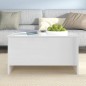 vidaXL Mesa centro madera contrachapada blanco brillo 80x55,5x41,5 cm vidaXL Mesa centro madera contrachapada blanco brillo 80x55,5x41,5 cm