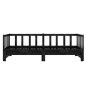vidaXL Sofá cama extraíble madera maciza de pino negro 2x(90x200) cm
