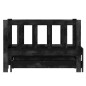 vidaXL Sofá cama extraíble madera maciza de pino negro 2x(90x200) cm