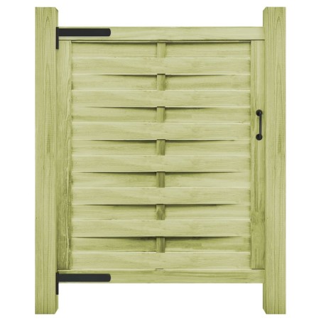 vidaXL Puerta de jardín madera de pino impregnada verde 100x125 cm
