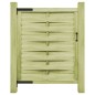 vidaXL Puerta de jardín madera de pino impregnada verde 100x125 cm