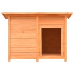 vidaXL Caseta para perros madera maciza pino y abeto 120x77x86 cm