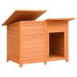 vidaXL Caseta para perros madera maciza pino y abeto 120x77x86 cm