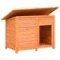 vidaXL Caseta para perros madera maciza pino y abeto 120x77x86 cm